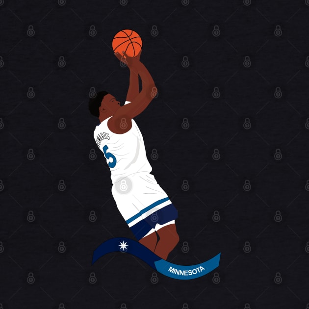 Basketball player Anthony Edwards in action by GiCapgraphics